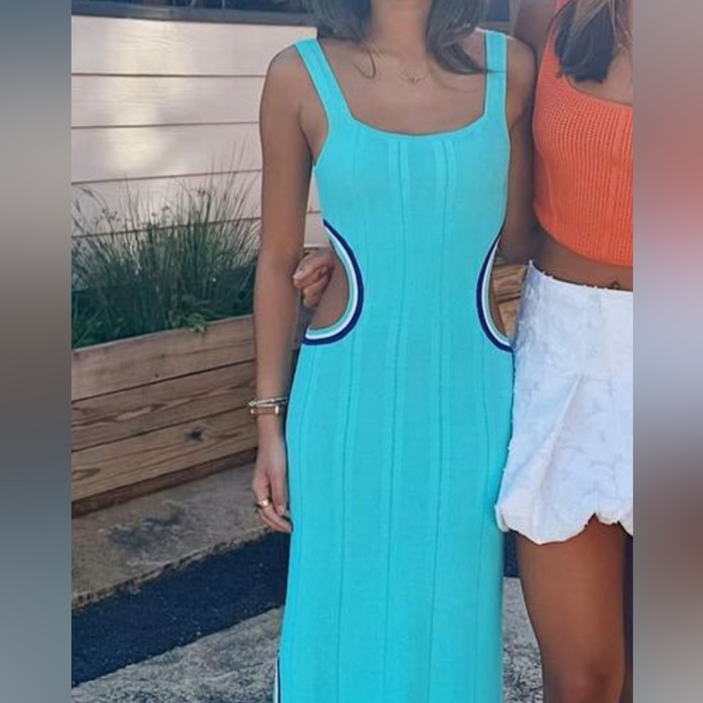 Solid and striped XS maxi dress